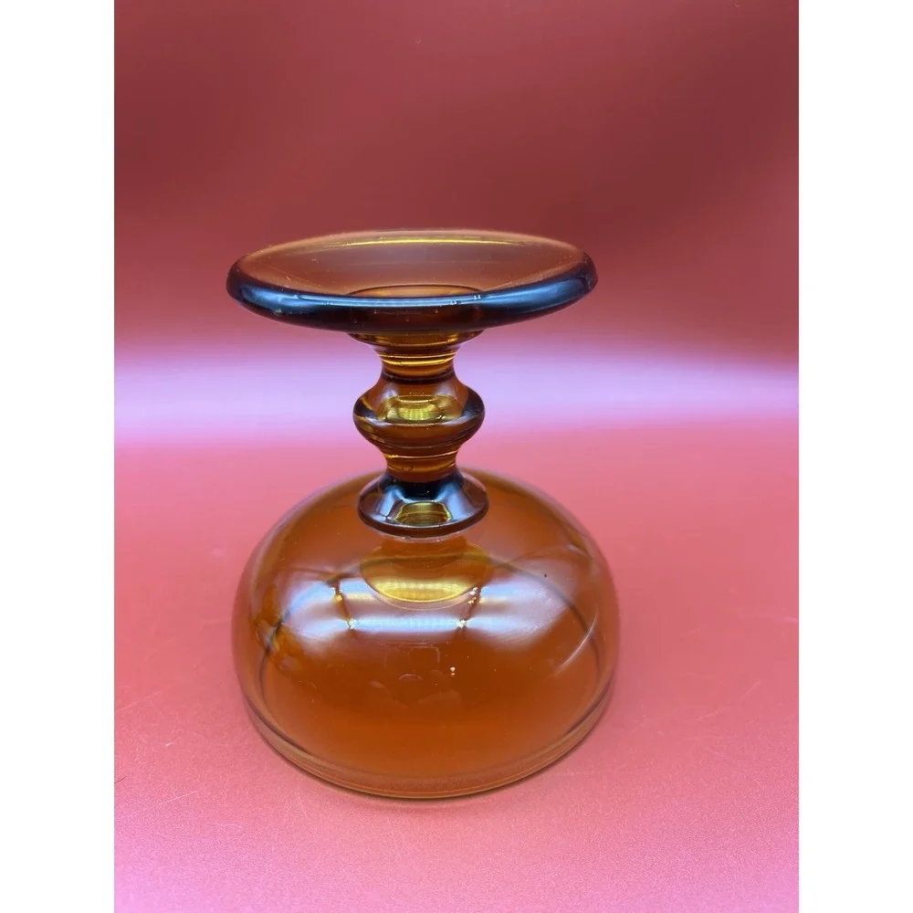 MCM Imperial Hoffman House Amber 4oz Sherbet/Champagne Glass 4